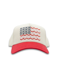 USA Flag Bow Embroidered Hat