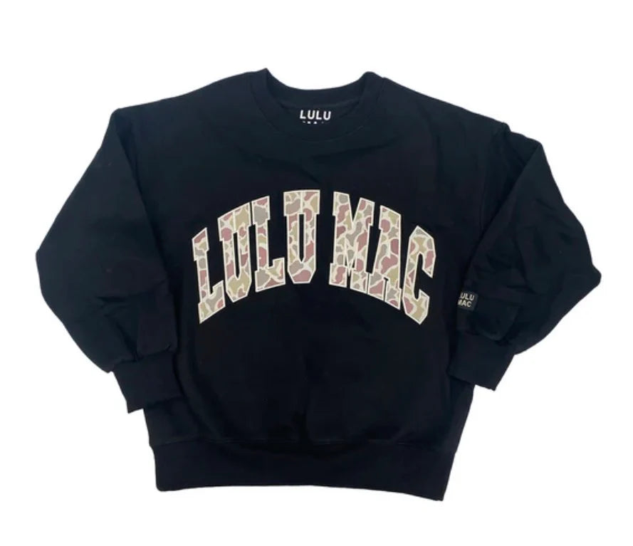 Lulu Mac Camo Sweatshirt - Black