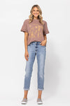 Core Midrise Bleach Wash Boyfriend Jeans 82335