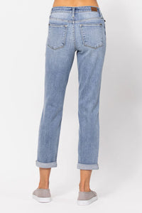 Core Midrise Bleach Wash Boyfriend Jeans 82335