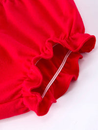 4th of July Plaid Flag Girl Bloomer Set With Bow