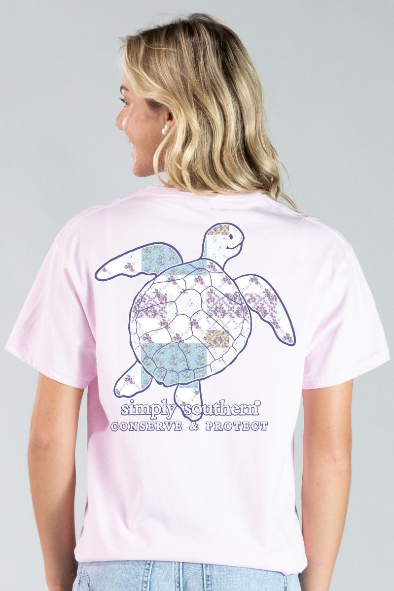 Track A Turtle Tee- Peony