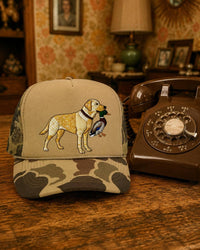 Faux Patchwork Duck Hunting Snapback Hat