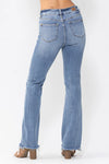 High Rise Double Button Bootcut Jeans 88140