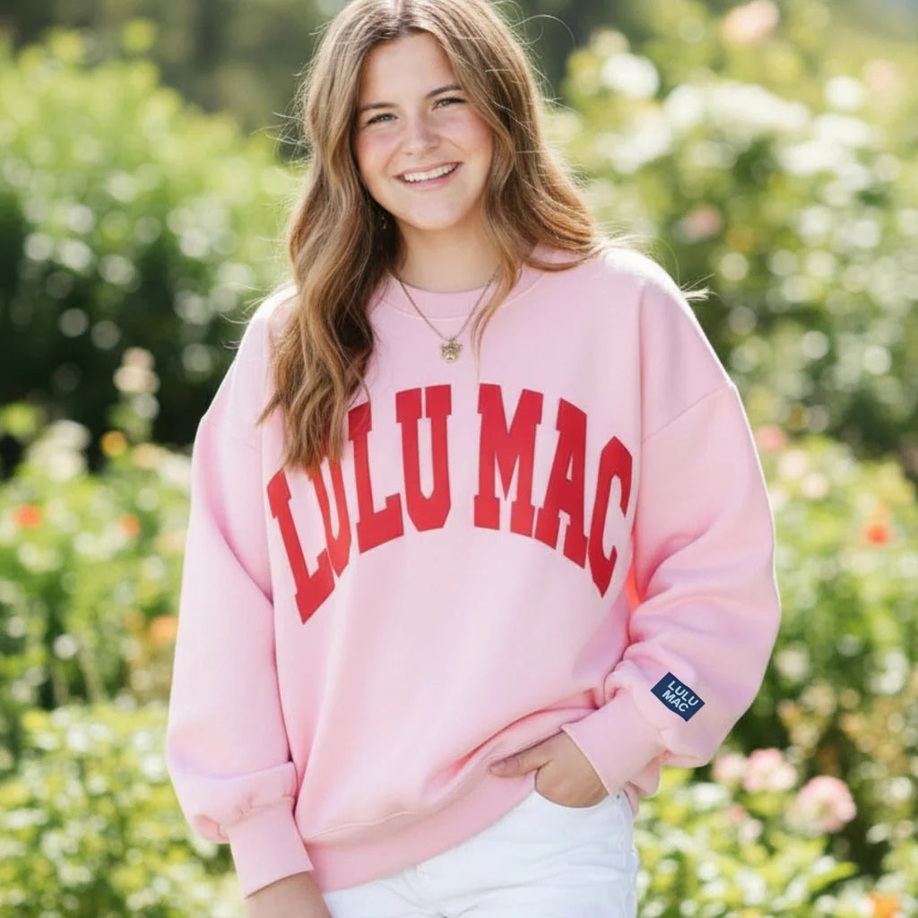 Lulu Mac Sweatshirt - Light Pink/Red