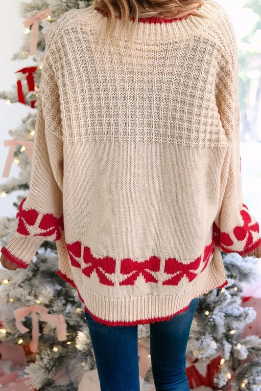 Bow Cardigan Apricot