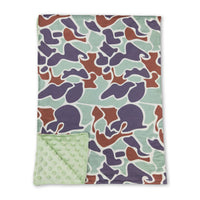 Olive polka dots bottomland camo baby kids blankets