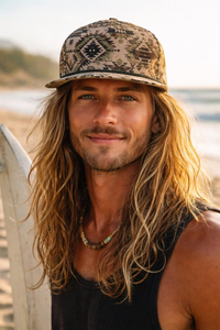 Aztec Camo Southwestern Snapback Hat Camouflage