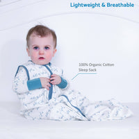 Organic Cotton Sleep Sack 0.5 TOG Blue Child of God