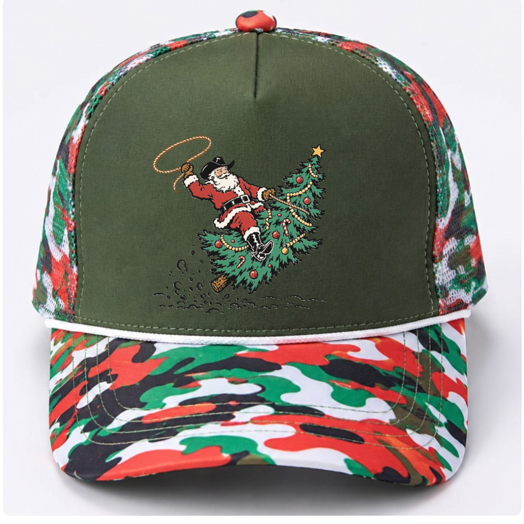 Christmas Camo Duck Hunting Snapback Hat