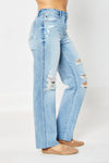 High Waisted Magic 90's Destroy Straight Jeans 88671