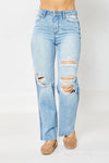 High Waisted Magic 90's Destroy Straight Jeans 88671