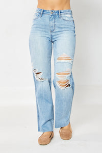 High Waisted Magic 90's Destroy Straight Jeans 88671