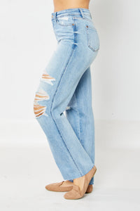 High Waisted Magic 90's Destroy Straight Jeans 88671
