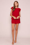 Ruffle Cap Sleeve Brooklyn Airflow Top