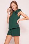 Ruffle Cap Sleeve Brooklyn Airflow Top