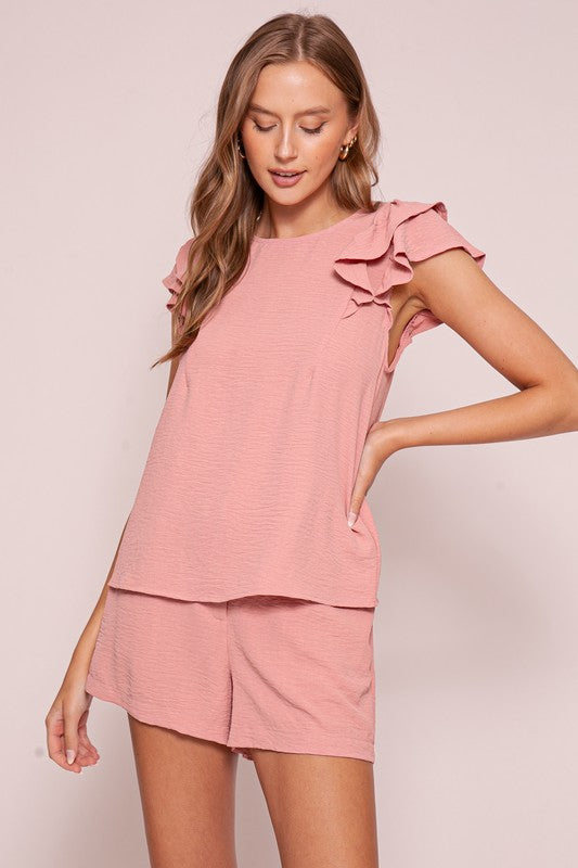 Ruffle Cap Sleeve Brooklyn Airflow Top