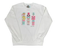 Nutcracker Trio Patch Sweatshirt White