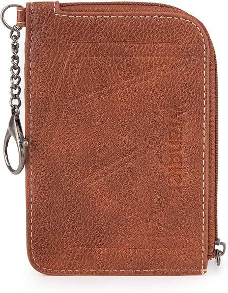 WG2203-W005 Wrangler Southwestern Art Print Mini Zip Card Case  Turquoise