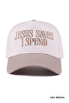 Jesus Saves I Spend Cotton SnapBack Hat