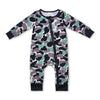 Long sleeves bottomland camo baby kids bamboo zipper romper