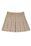 Plaid pleated mini skirt