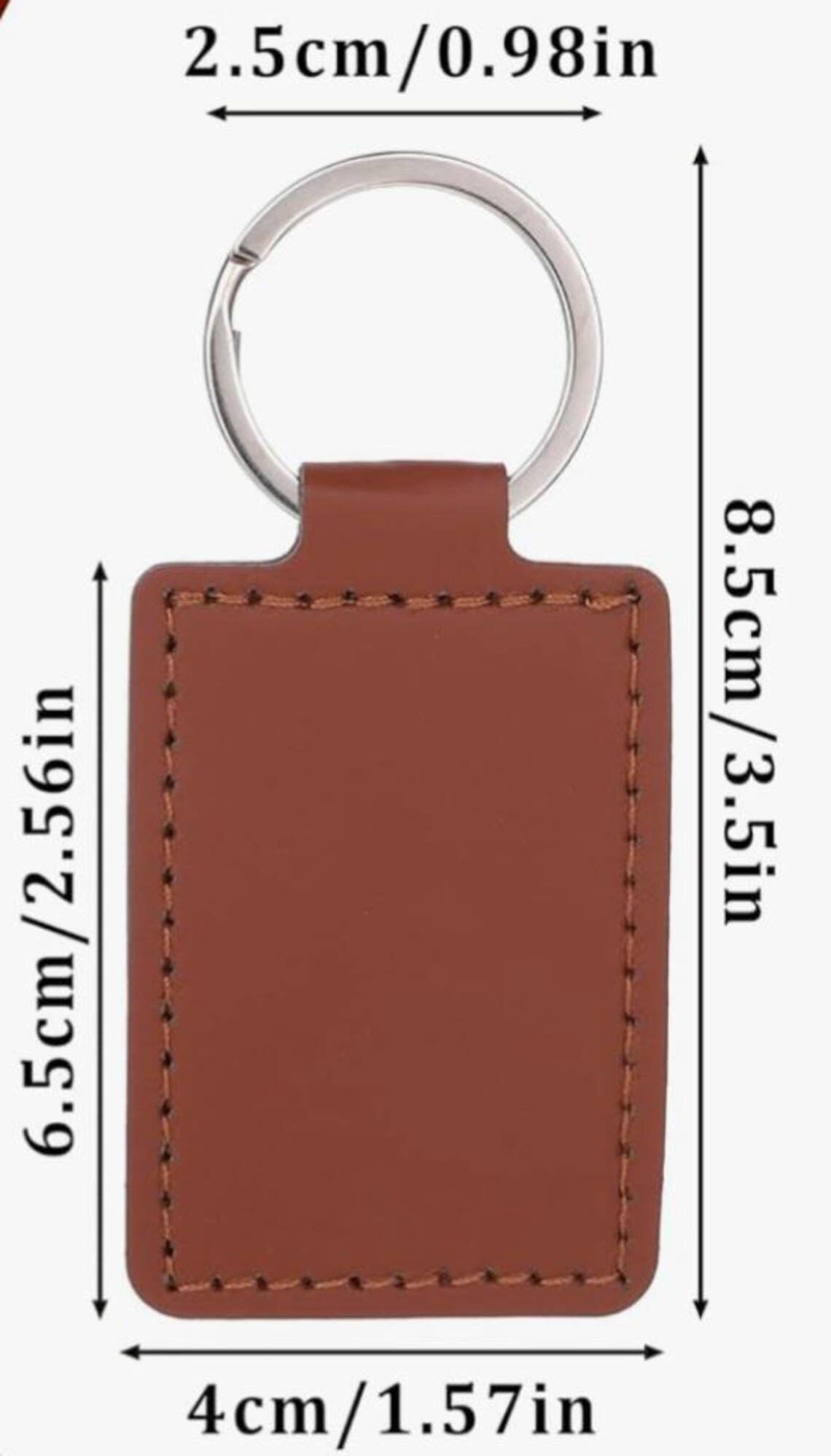 Hunting Fishing Leather Keychain Fob Duck