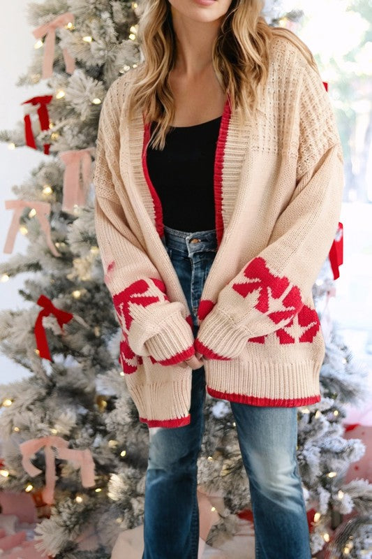 Bow Cardigan Apricot