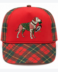 Christmas Faux Patchwork Snapback Trucker Hat Duck Hunting