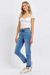 Mid Rise Rigid Magic Release Hem Boyfriend Jeans