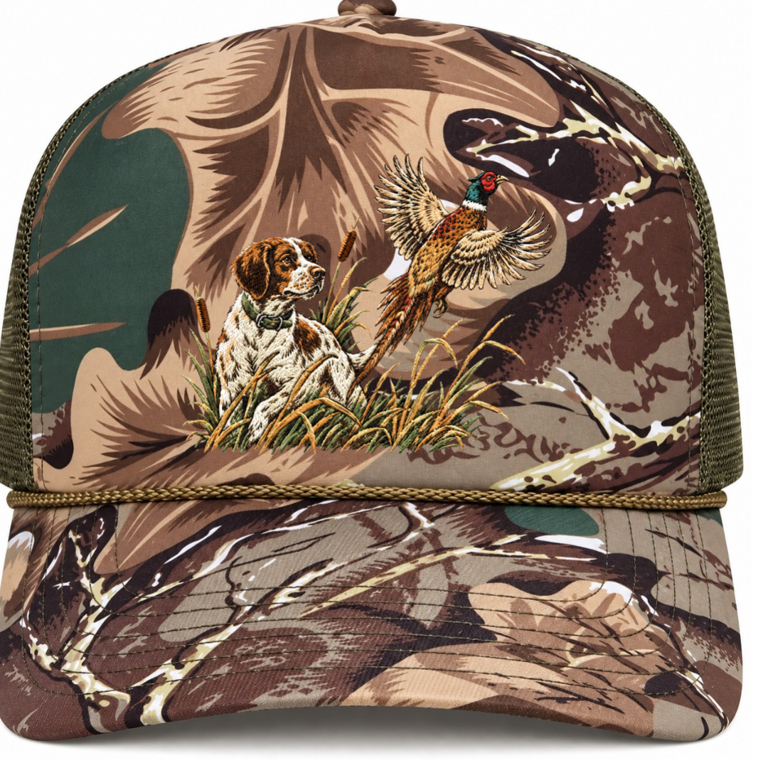 Bottom Leaf Camo Snapback Hat Faux Embroidery Duck Hunt