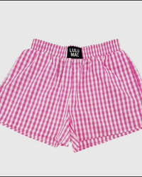 Lulu Mac Gingham Boxer Shorts W/ Pockets
