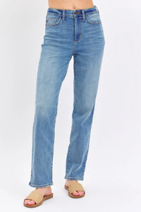 High Waisted Straight Leg Jeans 8602