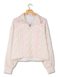 Collared Cropped Pullover W/ Cinched Waist