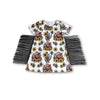 Highland Cow Sunflower Tassels Girl's Western Dress