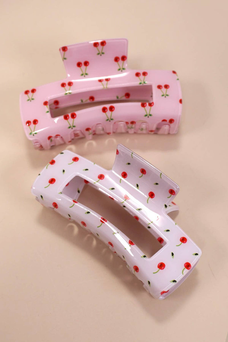 LARGE CHERRY HAIR CLAW CLIPS | 40H871