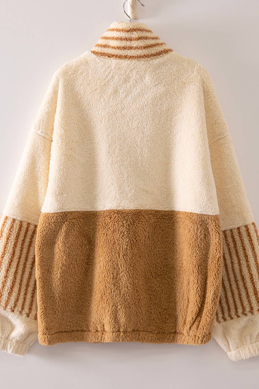 NT12840-Color Block Sherpa Half-Zip Pullover