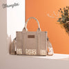PRE-ORDER Wrangler Cow Print Concealed Carry Tote/Crossbody - Tan