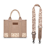 PRE-ORDER Wrangler Cow Print Concealed Carry Tote/Crossbody - Tan