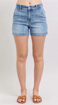 Judy Blue High Waisted Denim Trouser Shorts 15289REG