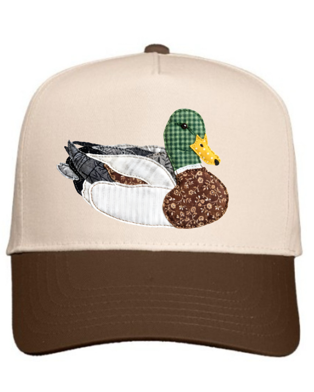 Faux Patchwork Duck Hunting Snapback Hat
