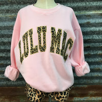 Pink Lulu Mac Leopard Sweatshirt