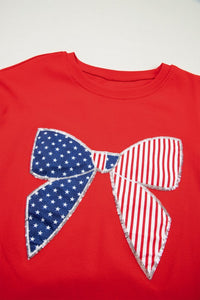 Patriotic Bow Graphic Tee Dress