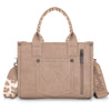PRE-ORDER Wrangler Cow Print Concealed Carry Tote/Crossbody - Tan