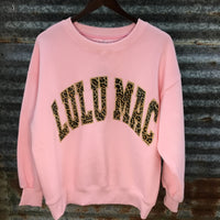 Pink Lulu Mac Leopard Sweatshirt