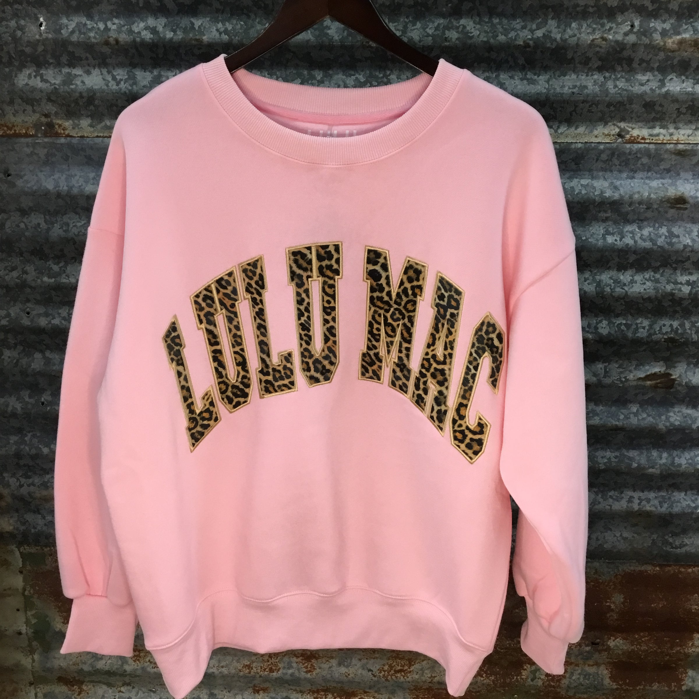 Pink Lulu Mac Leopard Sweatshirt