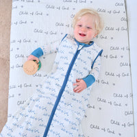 Organic Cotton Sleep Sack 0.5 TOG Blue Child of God