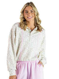 Collared Cropped Pullover W/ Cinched Waist