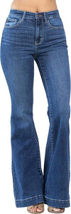 Hi Waist Wide Hem Flare Jeans 82443