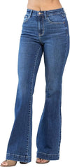 Hi Waist Wide Hem Flare Jeans 82443